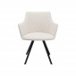 Chaise avec accoudoirs pivotante Coco crème Kare Design|Chaise|Kare