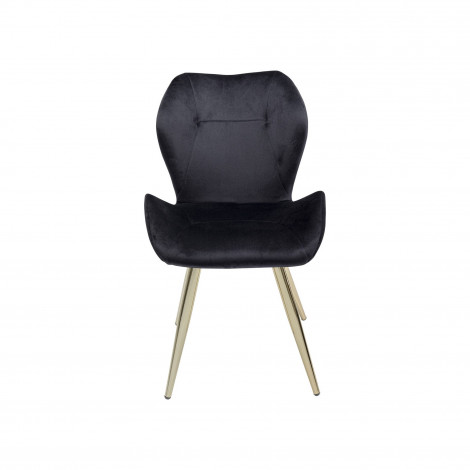 Chaise Viva velours noir et or Kare Design|Chaise|Kare