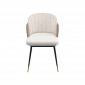 Chaise Hojas velours beige et taupe Kare Design|Chaise|Kare