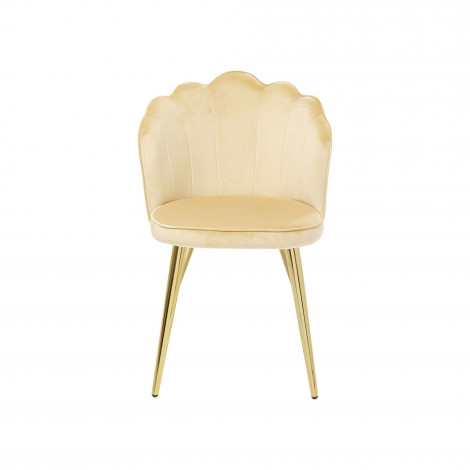 Chaise Princess velours beige et dorée Kare Design|Chaise|Kare