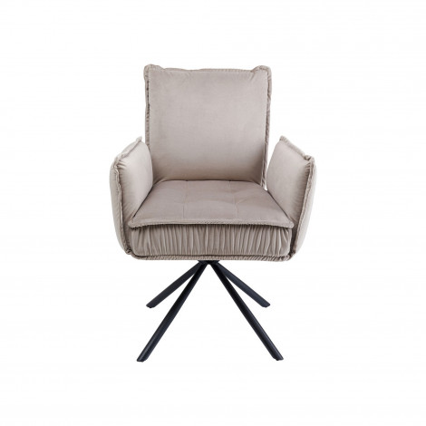 Chaise avec accoudoirs Chelsea grise Kare Design|Chaise|Kare