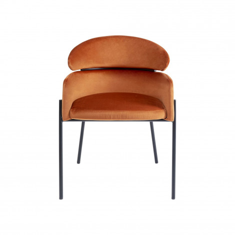 Chaise avec accoudoirs Alexia velours orange Kare Design|Chaise|Kare