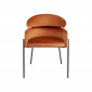 Chaise avec accoudoirs Alexia velours orange Kare Design|Chaise|Kare