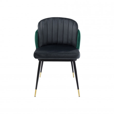 Chaise Hojas velours gris et vert Kare Design|Chaise|Kare