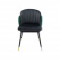 Chaise Hojas velours gris et vert Kare Design|Chaise|Kare