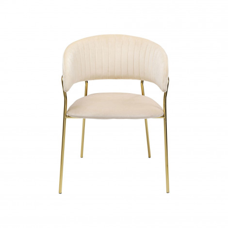 Chaise avec accoudoirs Belle velours crème Kare Design|Chaise|Kare