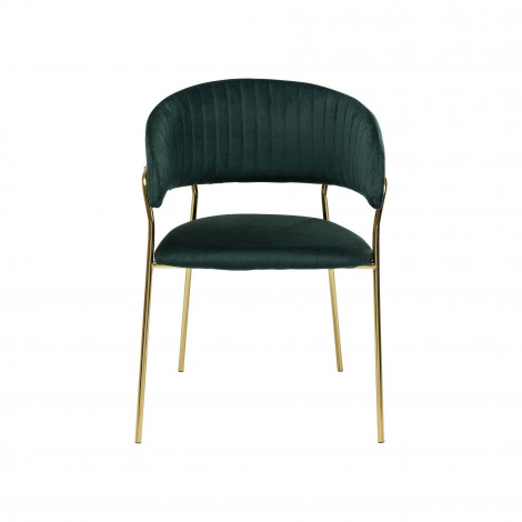Chaise avec accoudoirs Belle velours vert Kare Design|Chaise|Kare