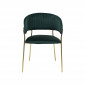 Chaise avec accoudoirs Belle velours vert Kare Design|Chaise|Kare