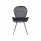 Chaise Viva velours gris et chrome Kare Design|Chaise|Kare