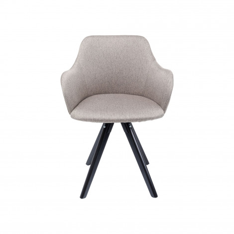 Chaise avec accoudoirs pivotante Lady Loco taupe Kare Design|Chaise|Kare