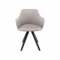 Chaise avec accoudoirs pivotante Lady Loco taupe Kare Design|Chaise|Kare