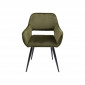 Chaise avec accoudoirs San Francisco velours vert foncé Kare Design|Chaise|Kare
