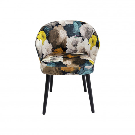 Chaise avec accoudoirs Pivoines jaunes Kare Design|Chaise|Kare