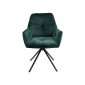 Chaise avec accoudoirs Mila velours vert Kare Design|Chaise|Kare