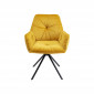 Chaise avec accoudoirs Mila velours jaune Kare Design|Chaise|Kare