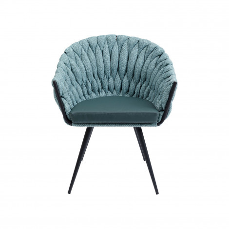 Chaise avec accoudoirs Knot bleu-vert Kare Design|Chaise|Kare