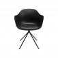 Chaise avec accoudoirs pivotante Bel Air noire Kare Design|Chaise|Kare
