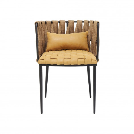 Chaise avec accoudoirs Cheerio jaune Kare Design|Chaise|Kare