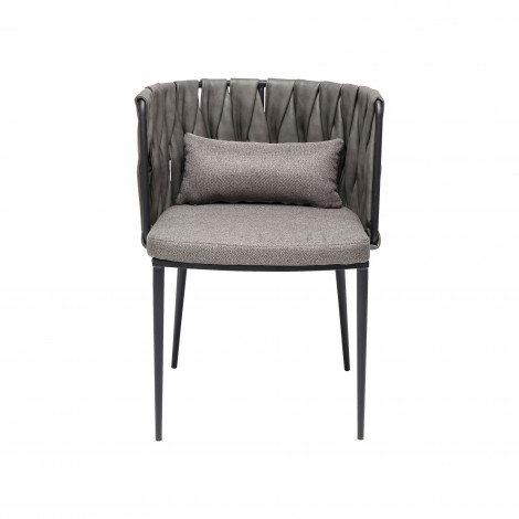 Chaise avec accoudoirs Cheerio grise Kare Design|Chaise|Kare
