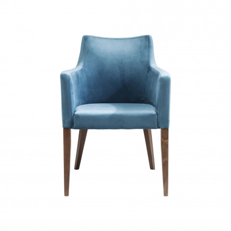 Chaise avec accoudoirs Mode velours bleu pétrole Kare Design|Chaise|Kare
