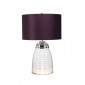 Lampe de table Milne Nickel poli métallique - Verrerie claire 41 Cm|Lampes à poser|Luminaire Center