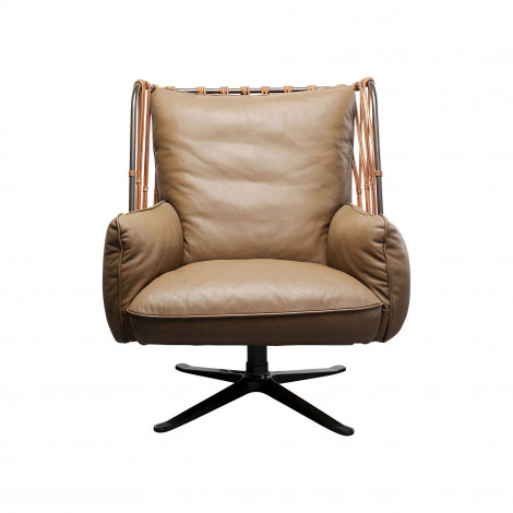Fauteuil pivotant Paradiso marron Kare Design|Fauteuil / Chauffeuse|Kare