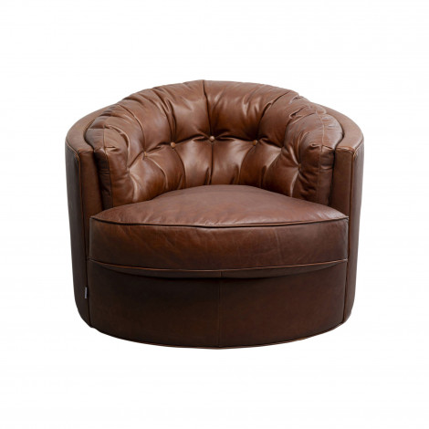 Fauteuil pivotant Music Hall marron Kare Design|Fauteuil / Chauffeuse|Kare