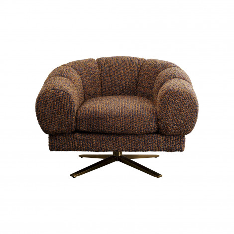 Fauteuil pivotant Janno marron Kare Design|Fauteuil / Chauffeuse|Kare