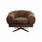 Fauteuil pivotant Janno marron Kare Design|Fauteuil / Chauffeuse|Kare
