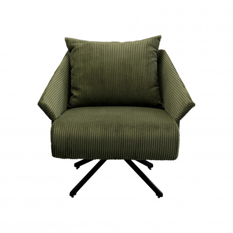 Fauteuil pivotant Milo velours vert Kare Design|Fauteuil / Chauffeuse|Kare