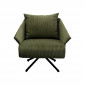 Fauteuil pivotant Milo velours vert Kare Design|Fauteuil / Chauffeuse|Kare