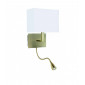 Lampe avec abat jour Wall Abat jour en tissu Laiton antique 1 ampoule 25cm|Lampes à poser|Luminaire Center