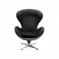 Fauteuil pivotant Lounge noir et gris rivets Kare Design|Fauteuil / Chauffeuse|Kare
