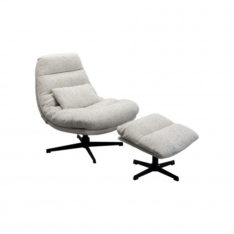 Fauteuil pivotant et repose-pieds Columbia Kare Design|Fauteuil / Chauffeuse|Kare