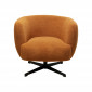 Fauteuil pivotant Fuzzy marron Kare Design|Fauteuil / Chauffeuse|Kare