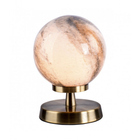 Lampe de table globe Esben Laiton antique,verre 1 ampoule 17cm|Lampes à poser|Luminaire Center