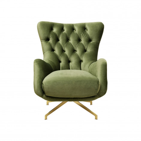Fauteuil pivotant Bellissima velours vert Kare Design|Fauteuil / Chauffeuse|Kare