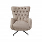 Fauteuil pivotant Bellissima velours beige Kare Design|Fauteuil / Chauffeuse|Kare