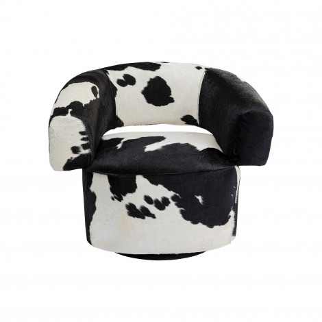 Fauteuil pivotant Maye noir et blanc Kare Design|Fauteuil / Chauffeuse|Kare