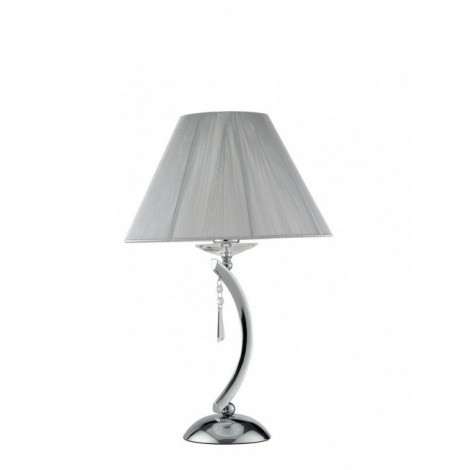 Lampe de table Orchestra 1 ampoule Métal,Cristal K9,Tissu Chrome|Lampes à poser|Luminaire Center