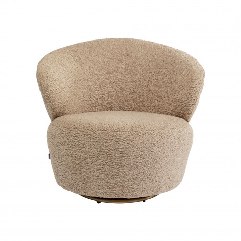 Fauteuil pivotant Carella taupe Kare Design|Fauteuil / Chauffeuse|Kare