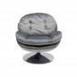 Fauteuil pivotant Cosy velours gris Kare Design|Fauteuil / Chauffeuse|Kare
