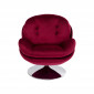 Fauteuil pivotant Cosy velours rouge Kare Design|Fauteuil / Chauffeuse|Kare