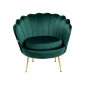 Fauteuil Water Lily velours vert et acier doré Kare Design|Fauteuil / Chauffeuse|Kare