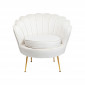 Fauteuil Water Lily velours écru et acier doré Kare Design|Fauteuil / Chauffeuse|Kare