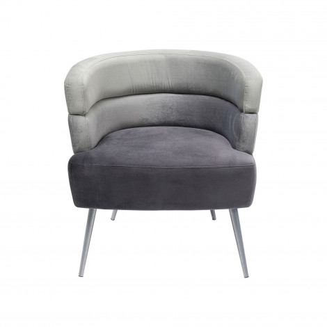 Fauteuil Sandwich velours gris Kare Design|Fauteuil / Chauffeuse|Kare