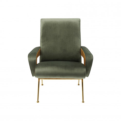 Fauteuil Luna velours vert Kare Design|Fauteuil / Chauffeuse|Kare