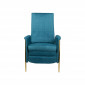 Fauteuil relax Lazy velours bleu pétrole Kare Design|Fauteuil / Chauffeuse|Kare