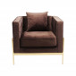 Fauteuil Loft marron velours Kare Design|Fauteuil / Chauffeuse|Kare