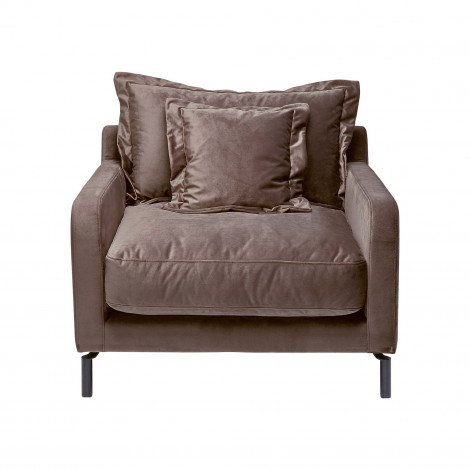 Fauteuil Lullaby velours taupe Kare Design|Fauteuil / Chauffeuse|Kare